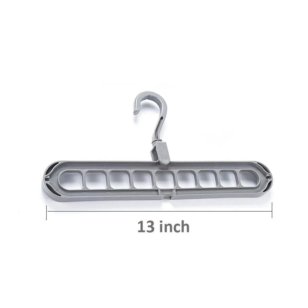 0238 9 Hole Plastic Hanger Hanging hook Indoor Wardrobe Clothes Organization Storage Balcony Windowsill Suit Racks
