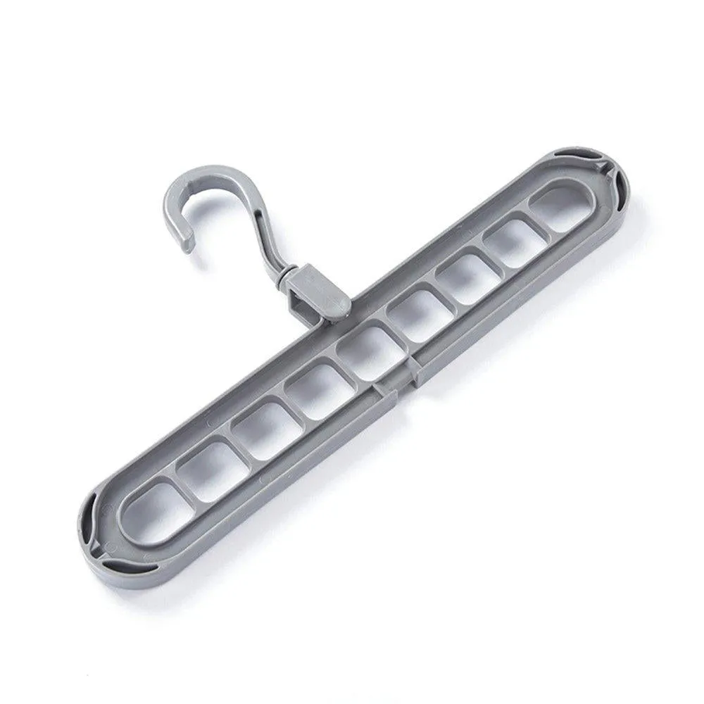 0238 9 Hole Plastic Hanger Hanging hook Indoor Wardrobe Clothes Organization Storage Balcony Windowsill Suit Racks