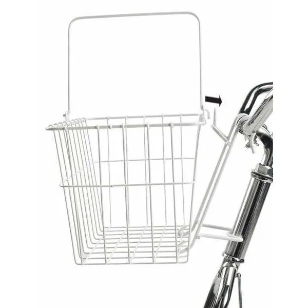 133 Standard QR Front Bike Basket - White