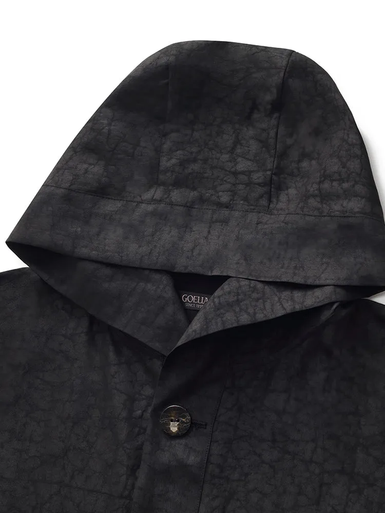 18 Momme Xiang Yun Silk Hooded Unisex Trench Coat