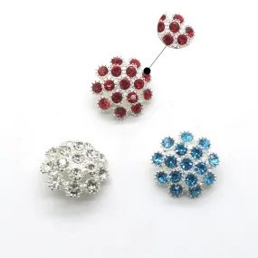 Alloy Button For Clothing Mix Color 5pcs/lot 23mm Round Silver Buttons Diy Accessories