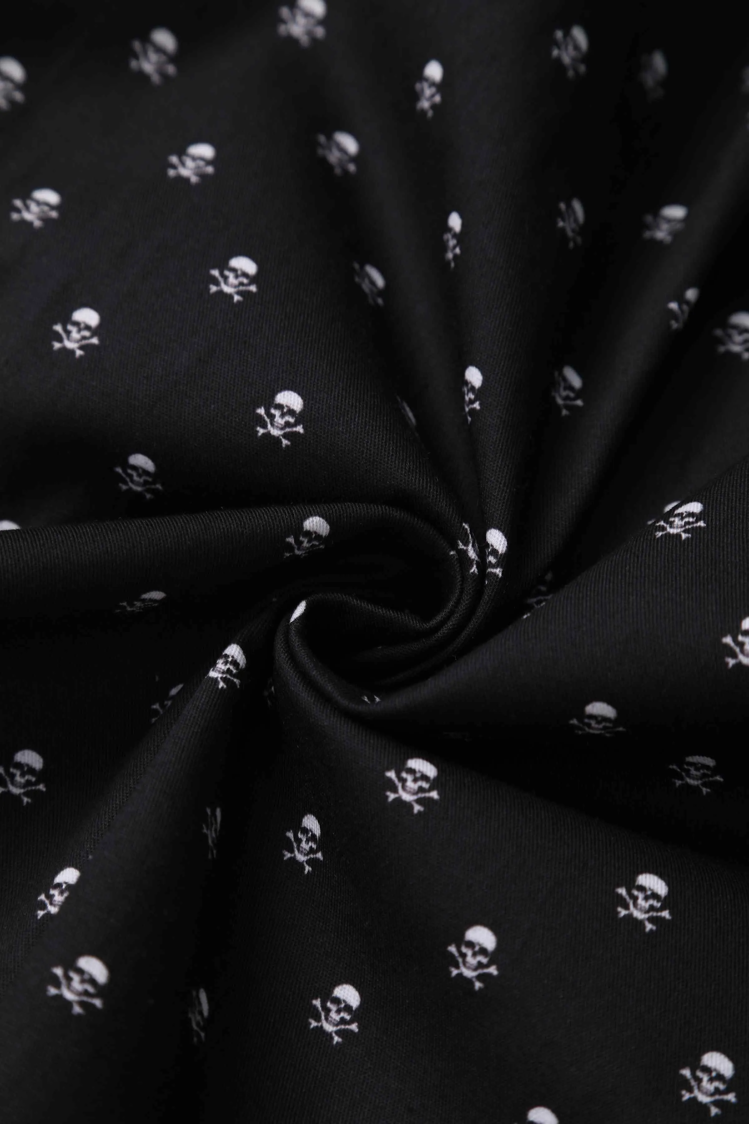 Amanda Black Skull Swing Dress