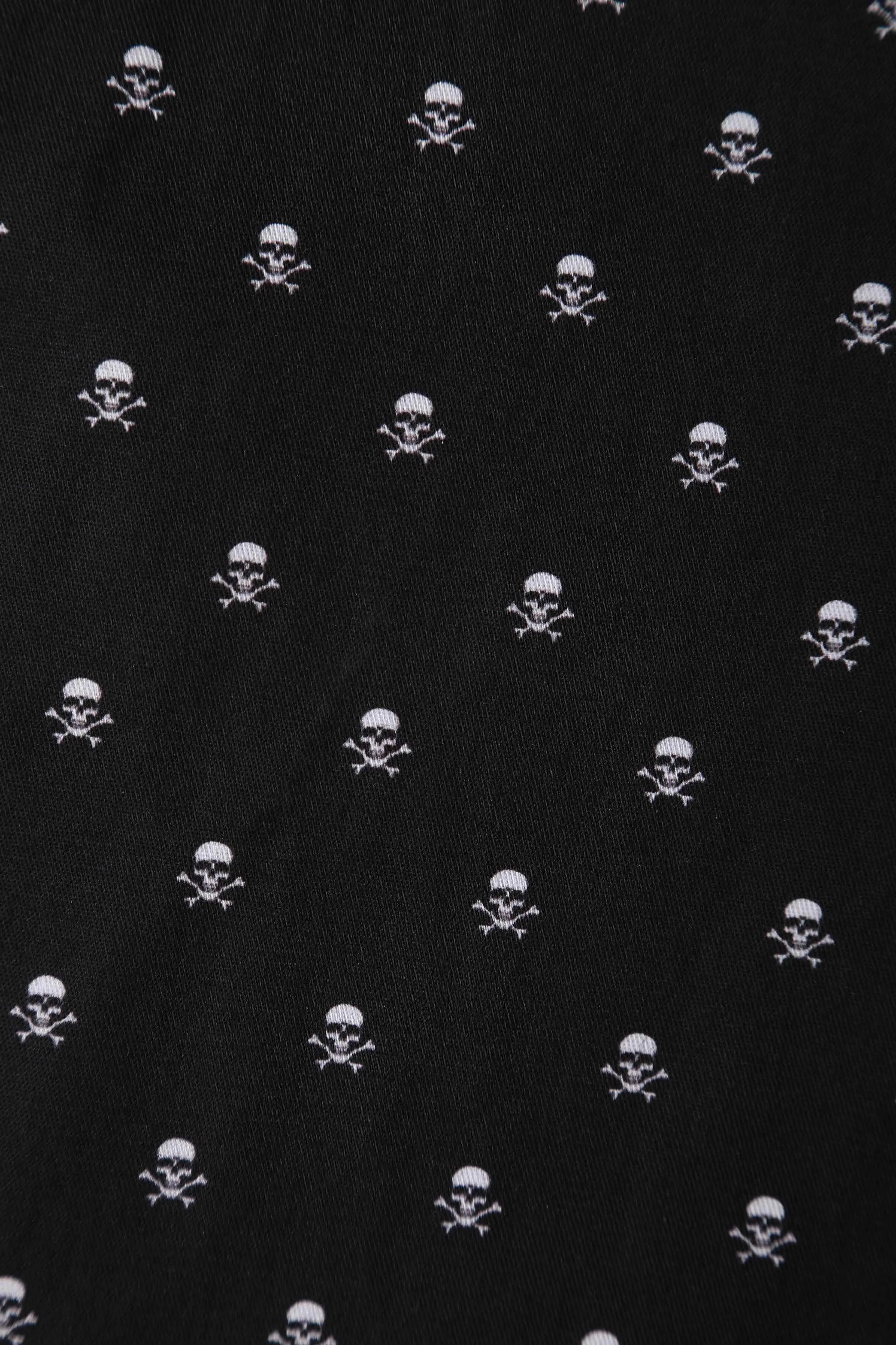 Amanda Black Skull Swing Dress