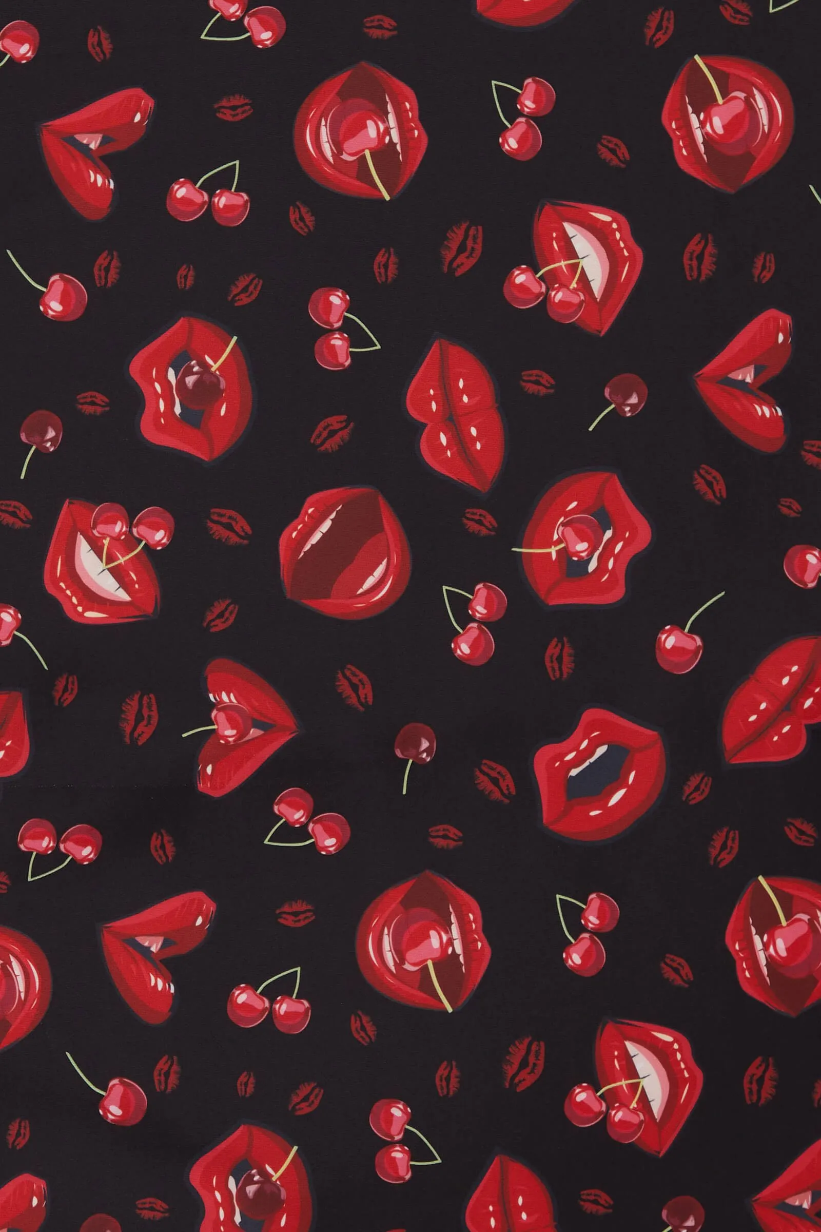Amanda Pin Up Lip & Cherry Swing Dress