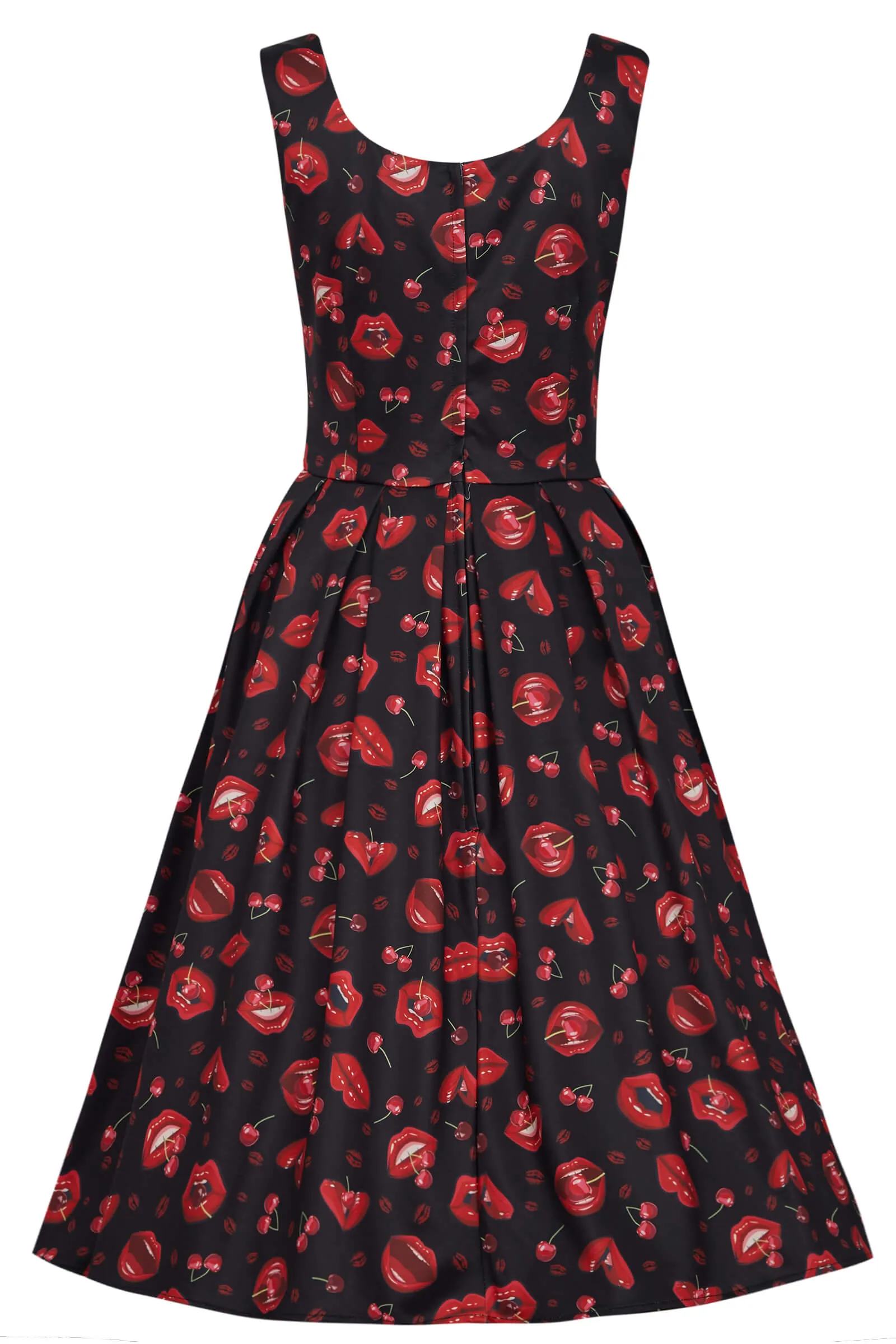 Amanda Pin Up Lip & Cherry Swing Dress