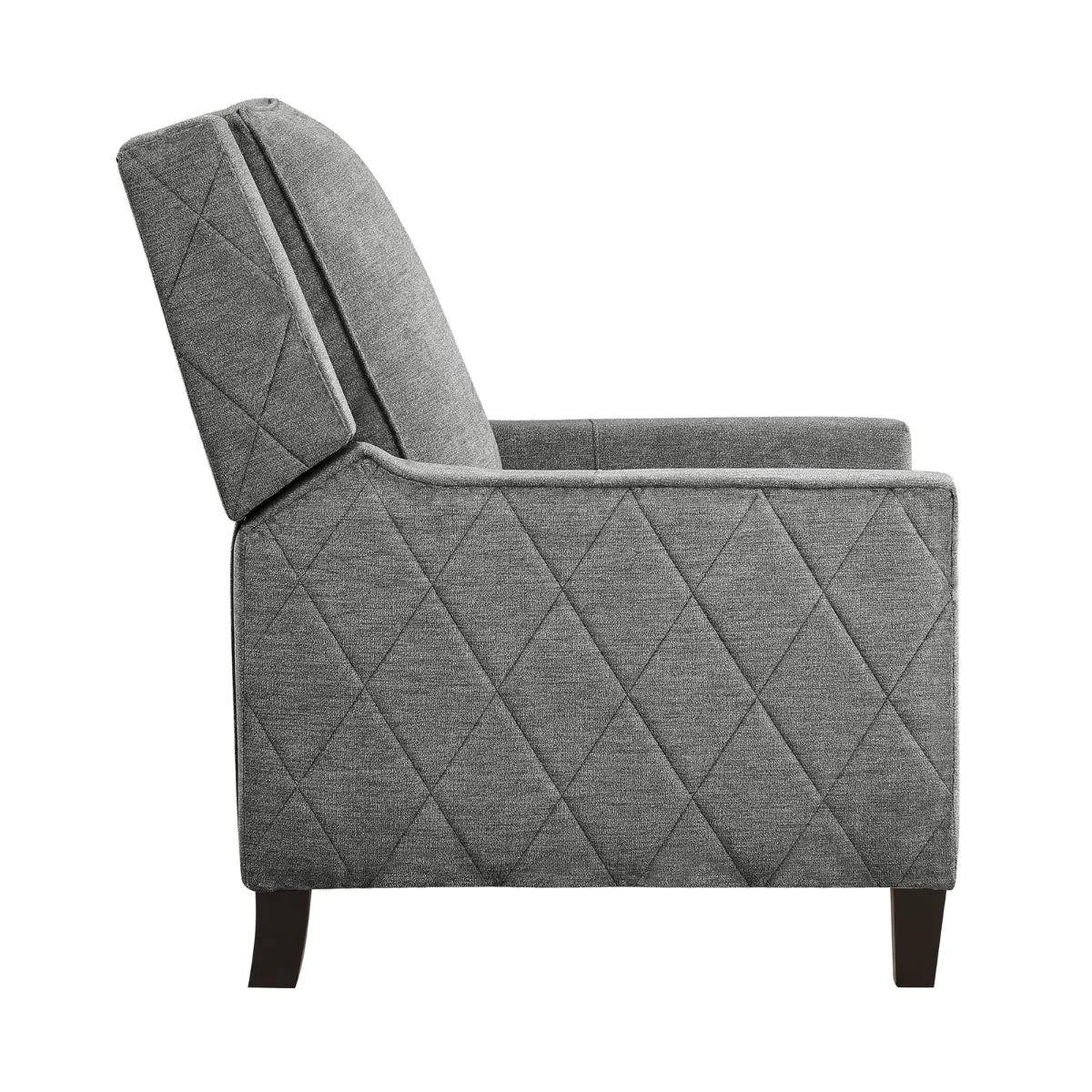 Banks II Self-Reclining Armchair in Textured Grey Fabric