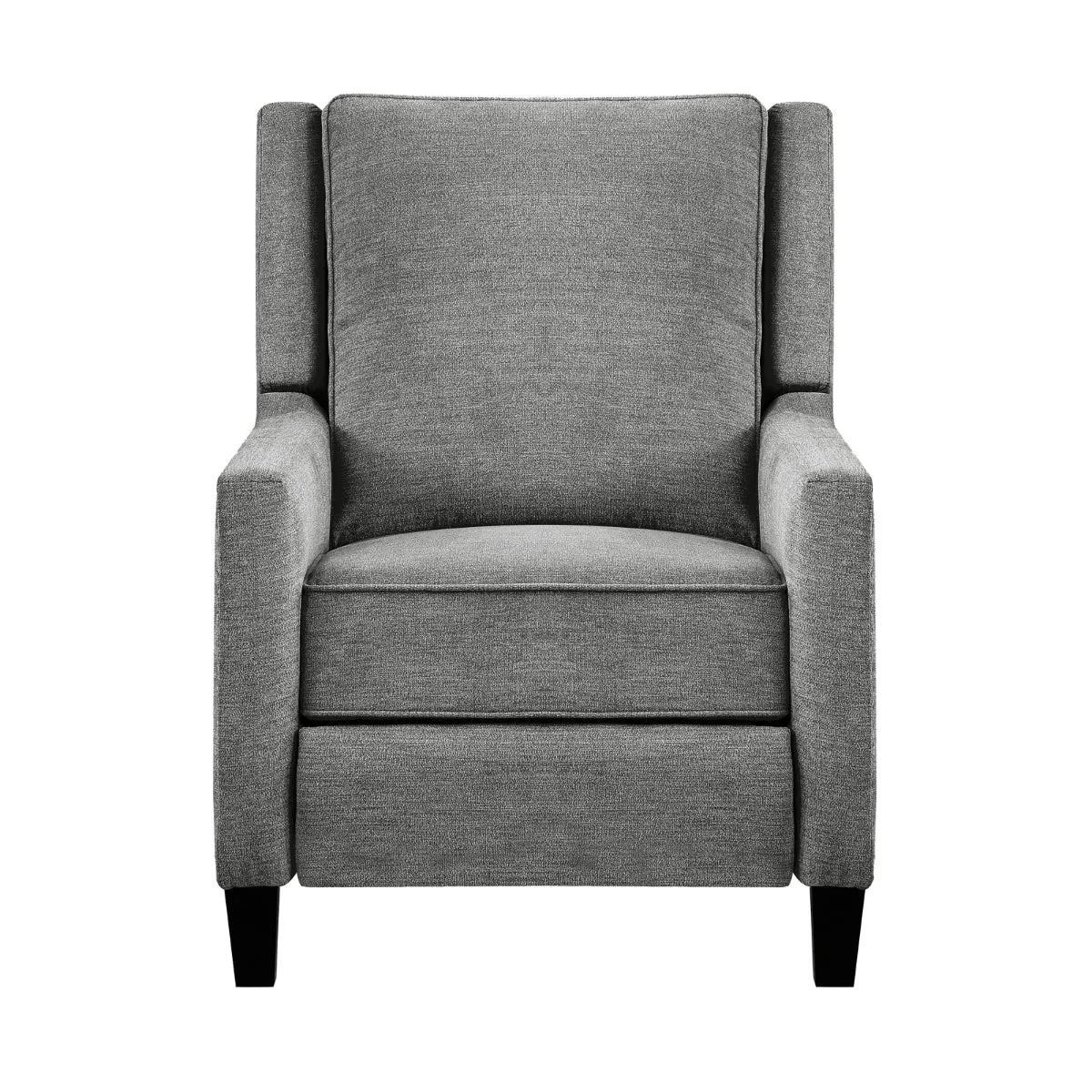 Banks II Self-Reclining Armchair in Textured Grey Fabric