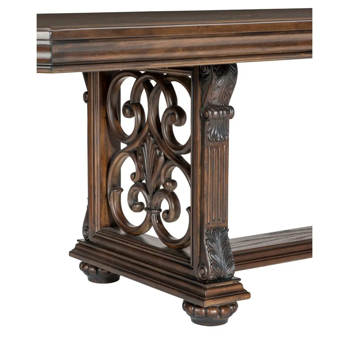 Bergen Collection Dark Oak Dining Table