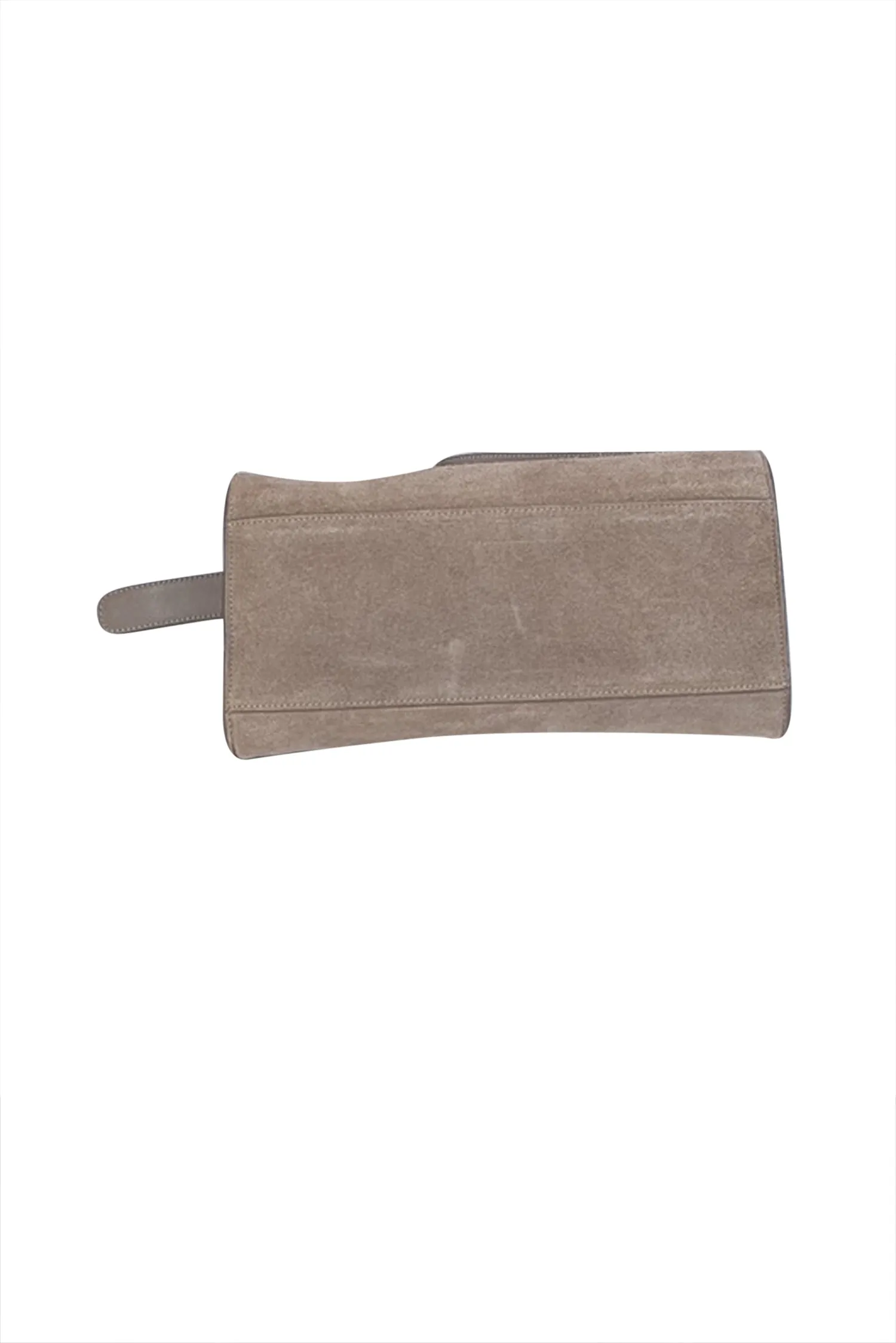Cuyana - Taupe Suede "Double Loop" Crossbody Bag