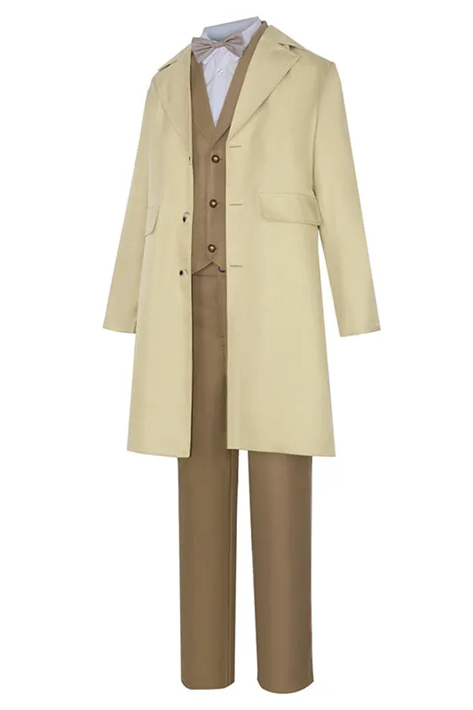 Good Omens Angel AziraphaleBrown Suit Party Carnival Halloween Cosplay Costume