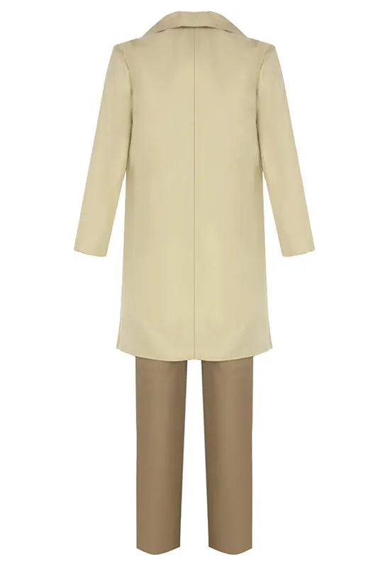 Good Omens Angel AziraphaleBrown Suit Party Carnival Halloween Cosplay Costume