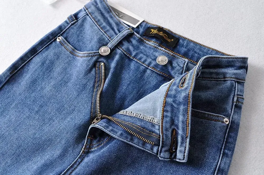 Irregular Diagonal Button High Waist Pencil Pants