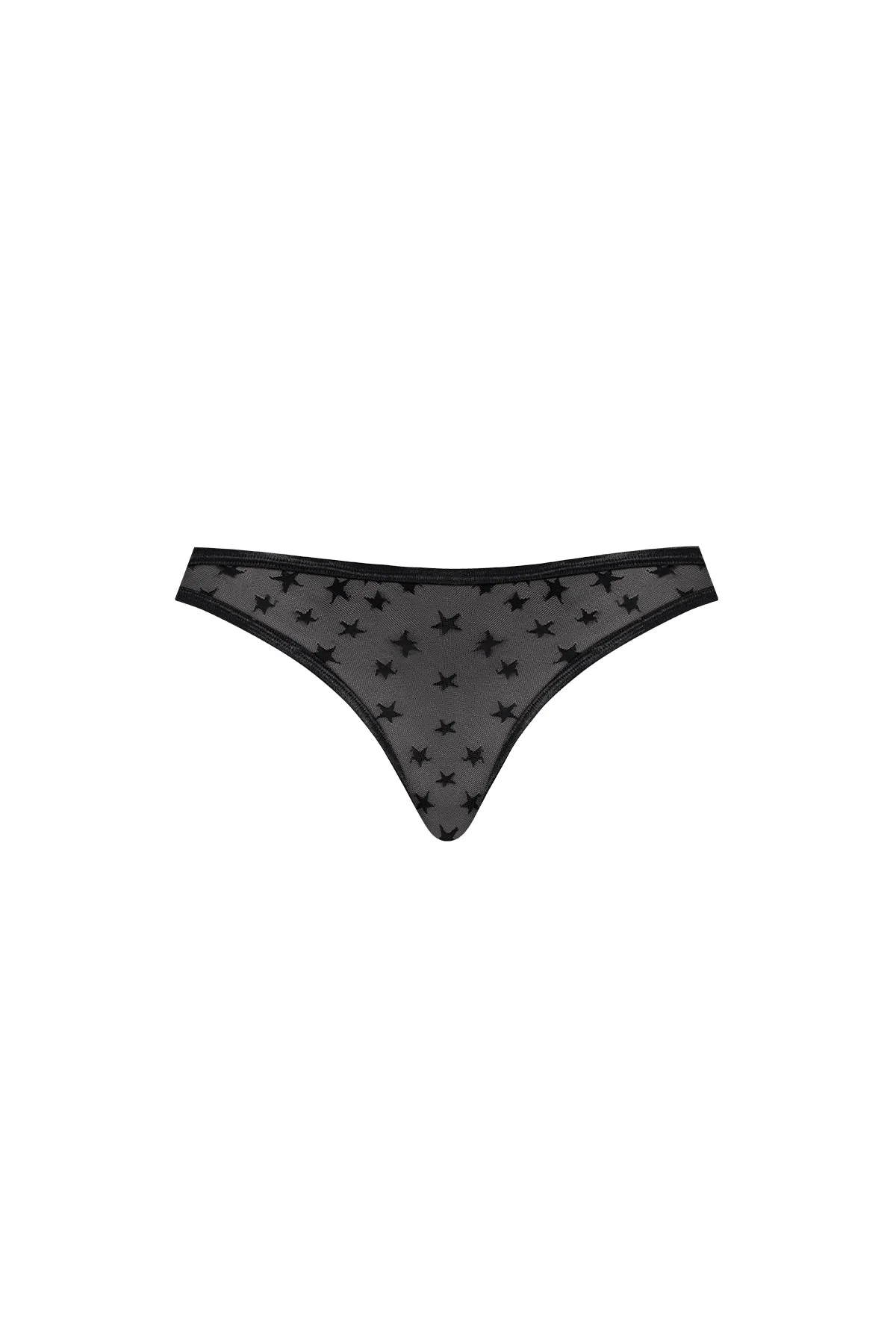 Magic Silk Love Star High Leg High Waist Micro Tanga Black