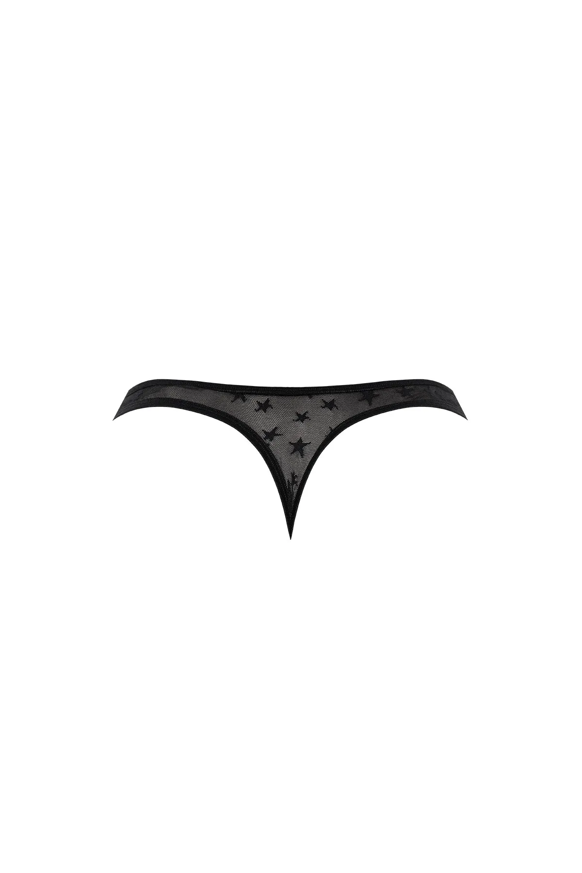 Magic Silk Love Star High Leg High Waist Micro Tanga Black