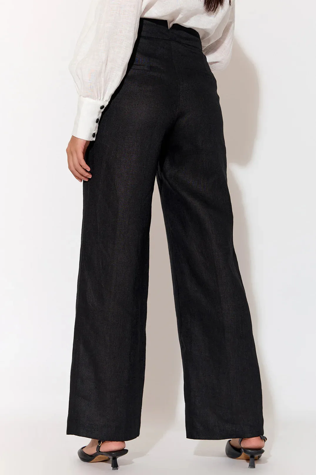 Nisha Linen Pant Black