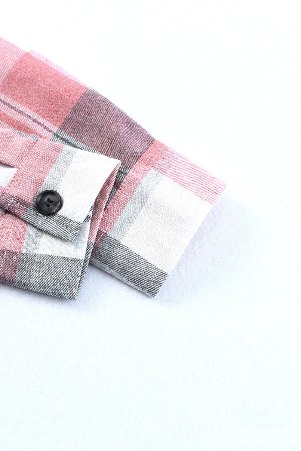 Plaid Button Up Patch Pocket Shirt Shacket