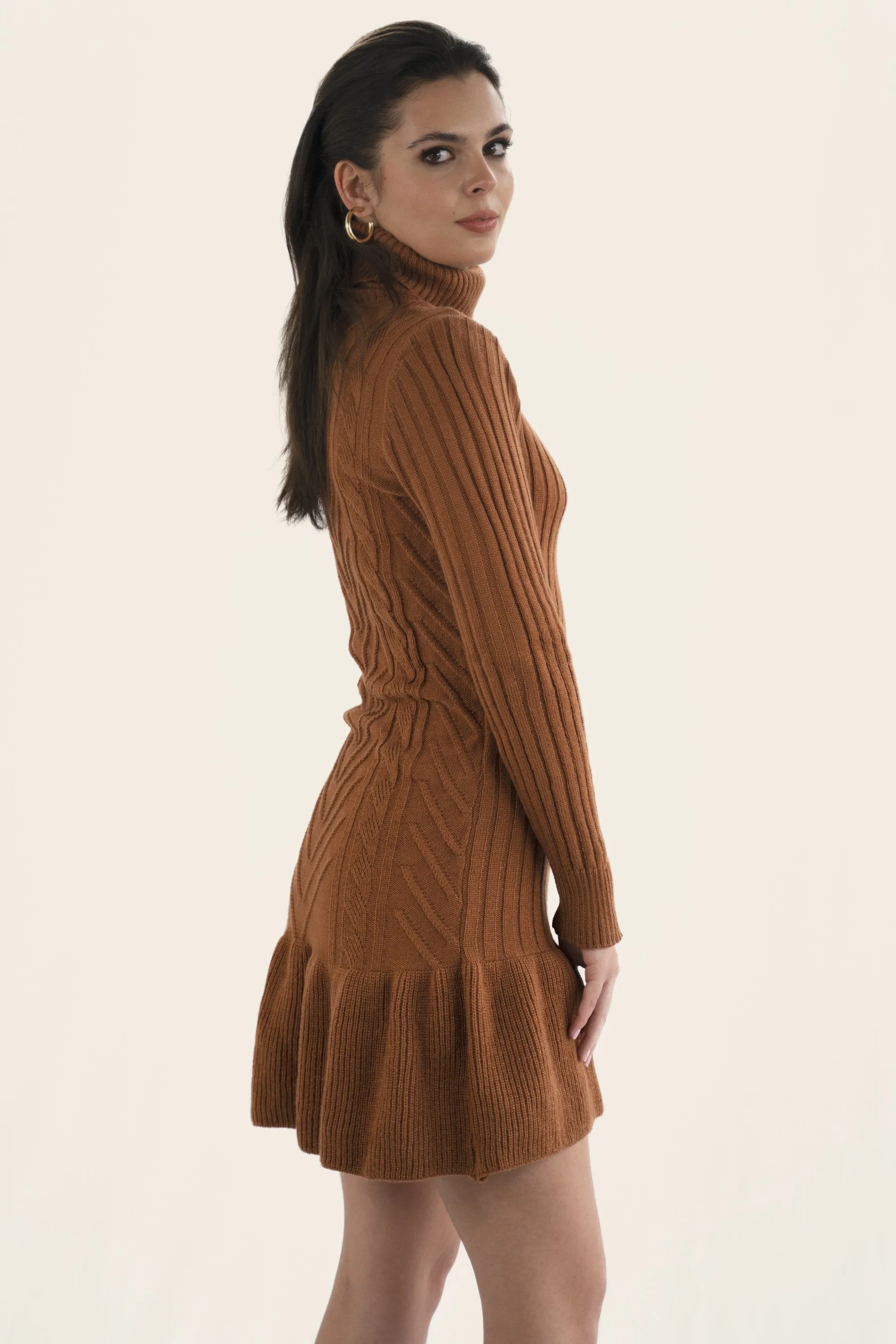 Pleated Sweater Dress