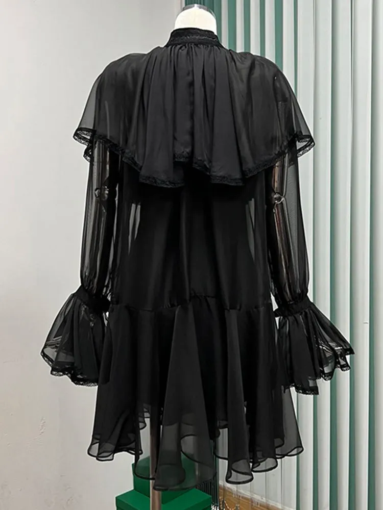 Pre Order:  Ruffled Tie-Waist Mini Dress