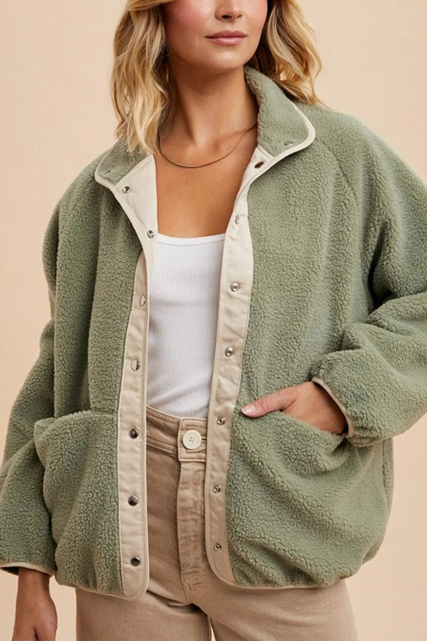Reversible Two Toned Sherpa Jacket