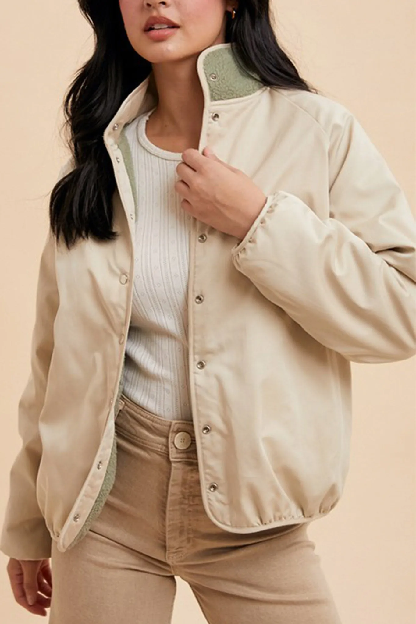 Reversible Two Toned Sherpa Jacket