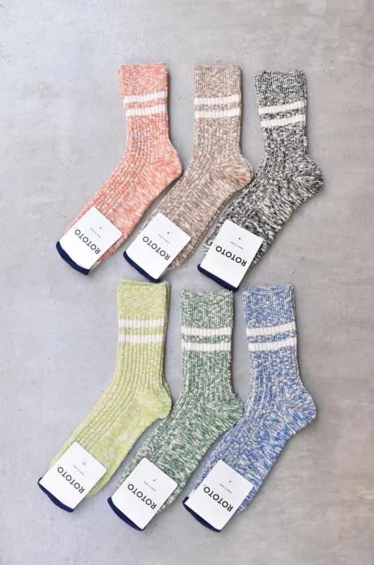 「ROTOTO」og cotton slub stripe socks
