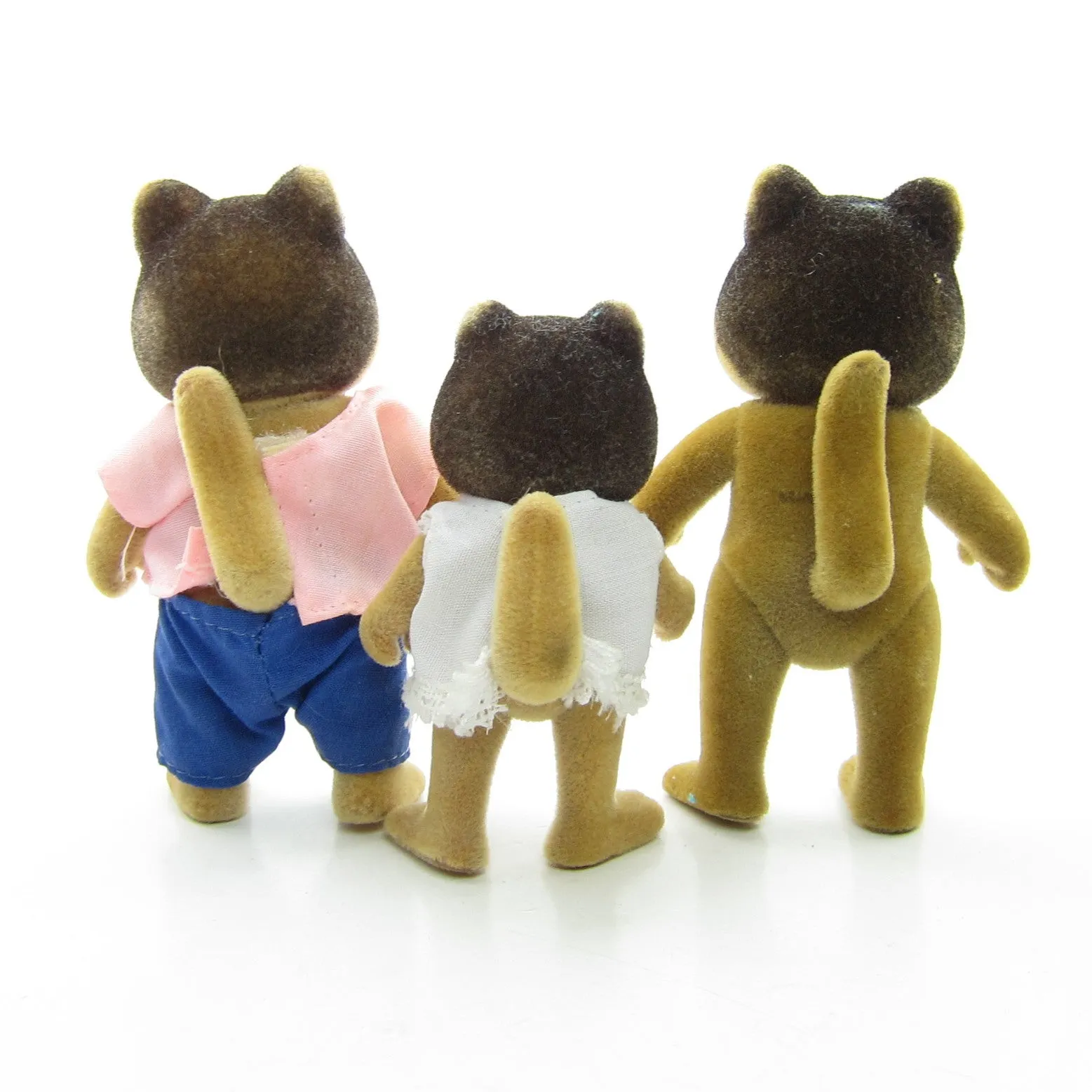 Roxie and Ruthie Raccoon's Family Vintage Maple Town Flocked Racoon Toys