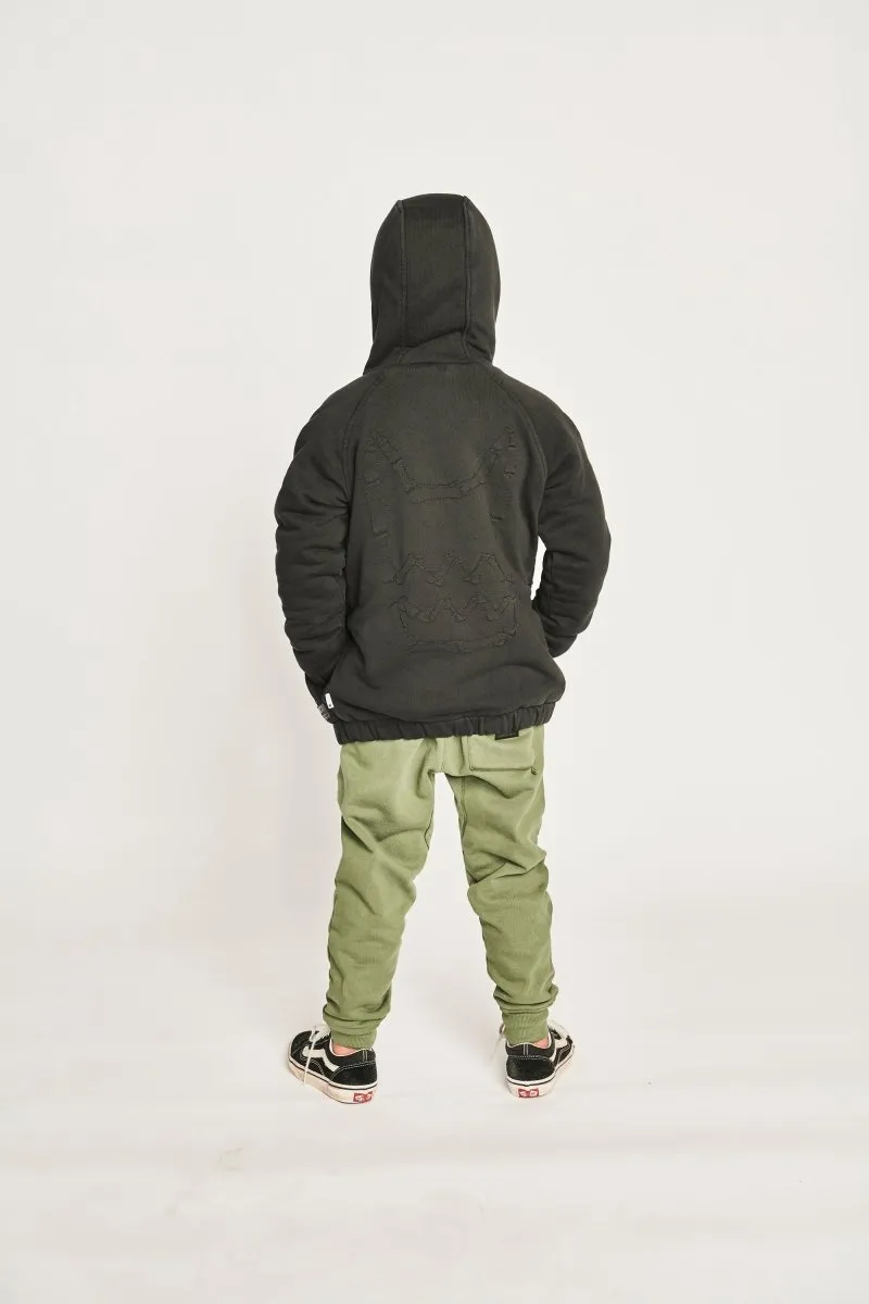RUGGED SHERPA ZIP UP HOODIE JACKET