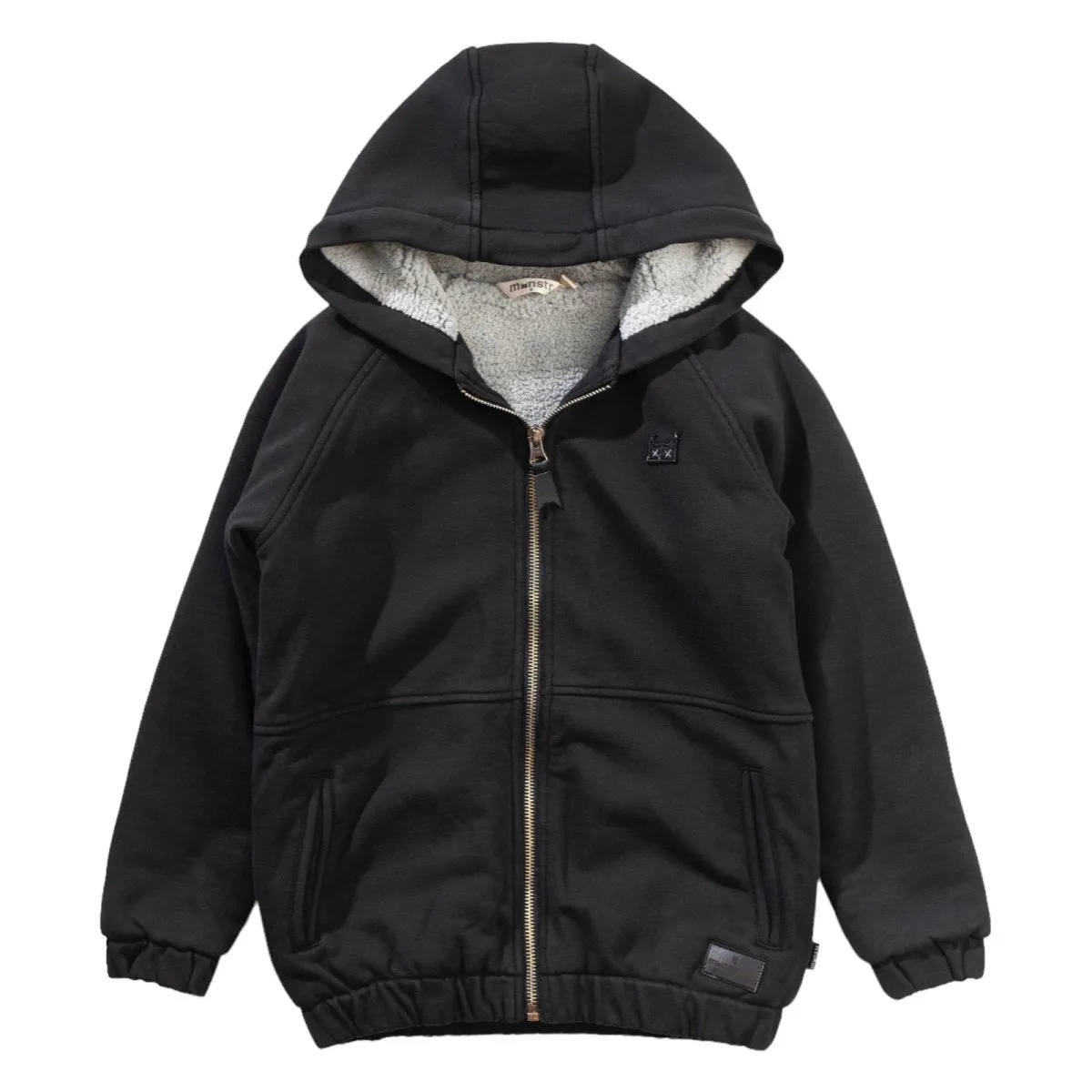 RUGGED SHERPA ZIP UP HOODIE JACKET