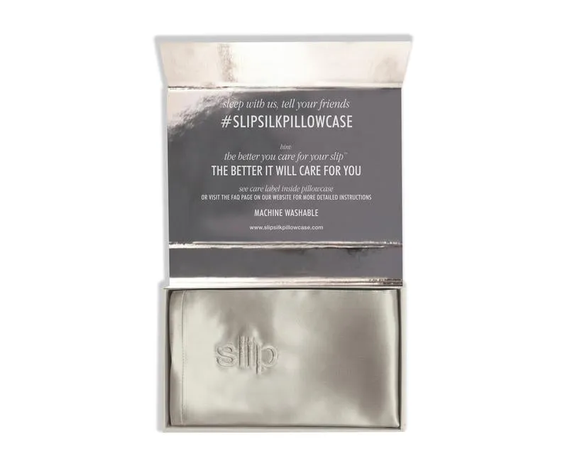 Slip silk pillowcase - silver
