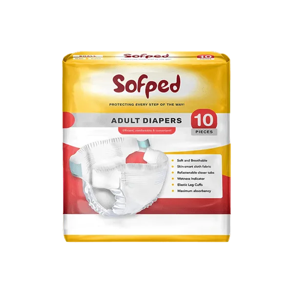 SOFPED ADULT DIAPERS MEDIUM 10PCS