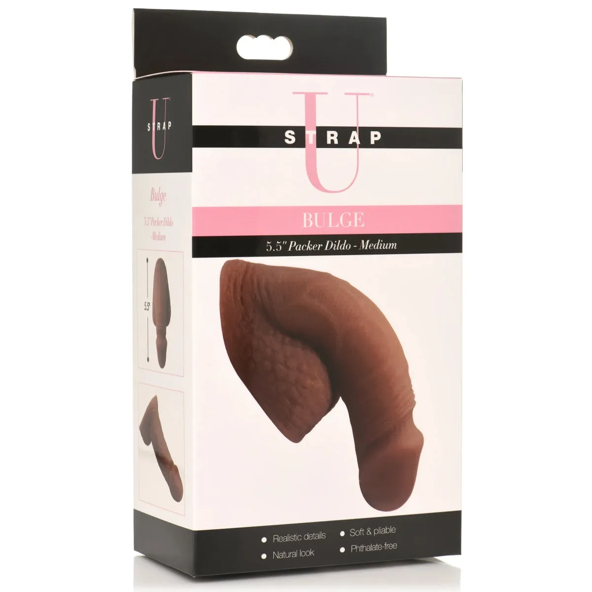 Strap U Bulge Packer Dildo Medium Pink 5.5 Inch