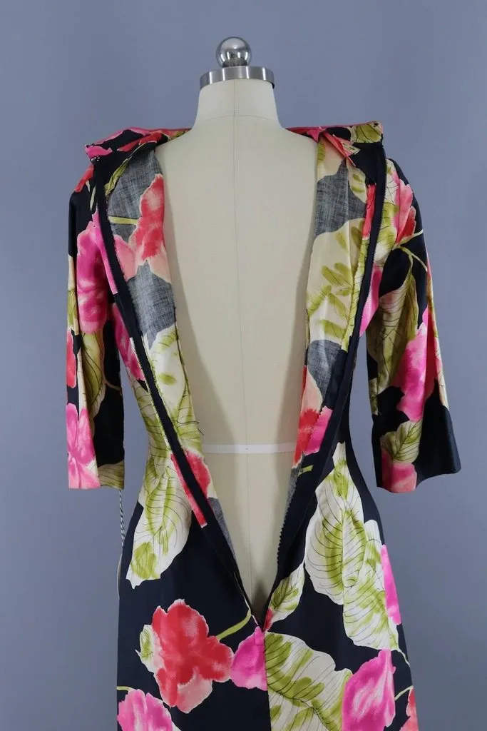Vintage Alice Hawaiian Floral Dress