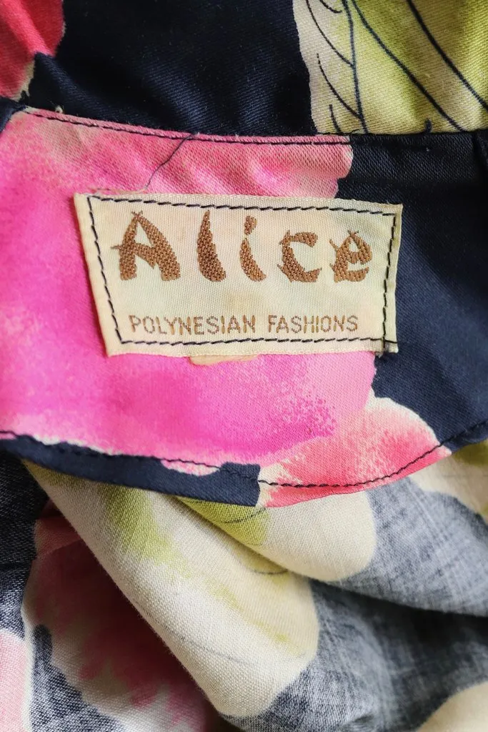 Vintage Alice Hawaiian Floral Dress