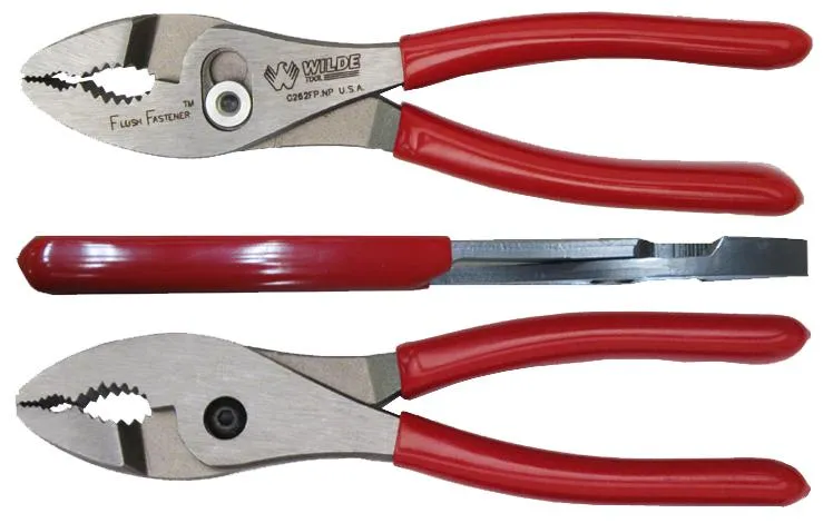 Wilde USA 6-1/2-Inch Slip Joint Pliers w/ Flush Fastener, G262FP