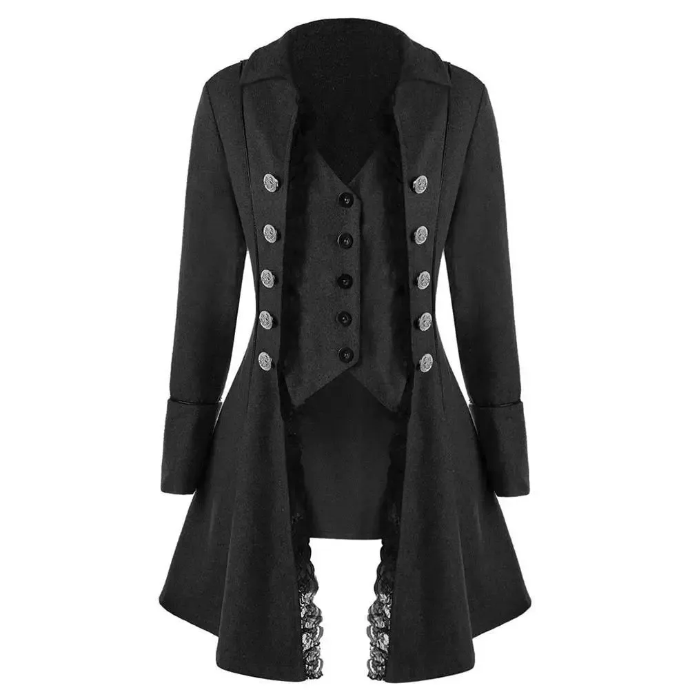 Women Jacket Coat Medieval Retro Lace Victorian