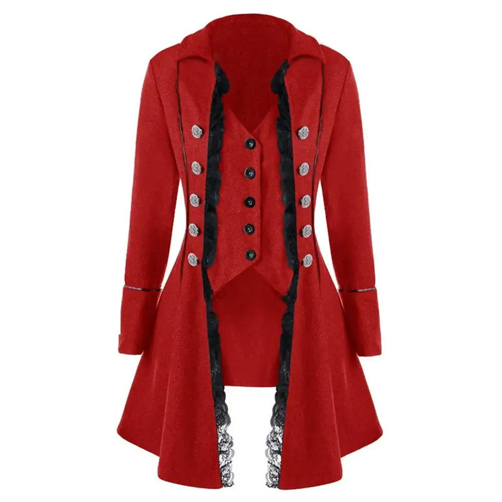 Women Jacket Coat Medieval Retro Lace Victorian