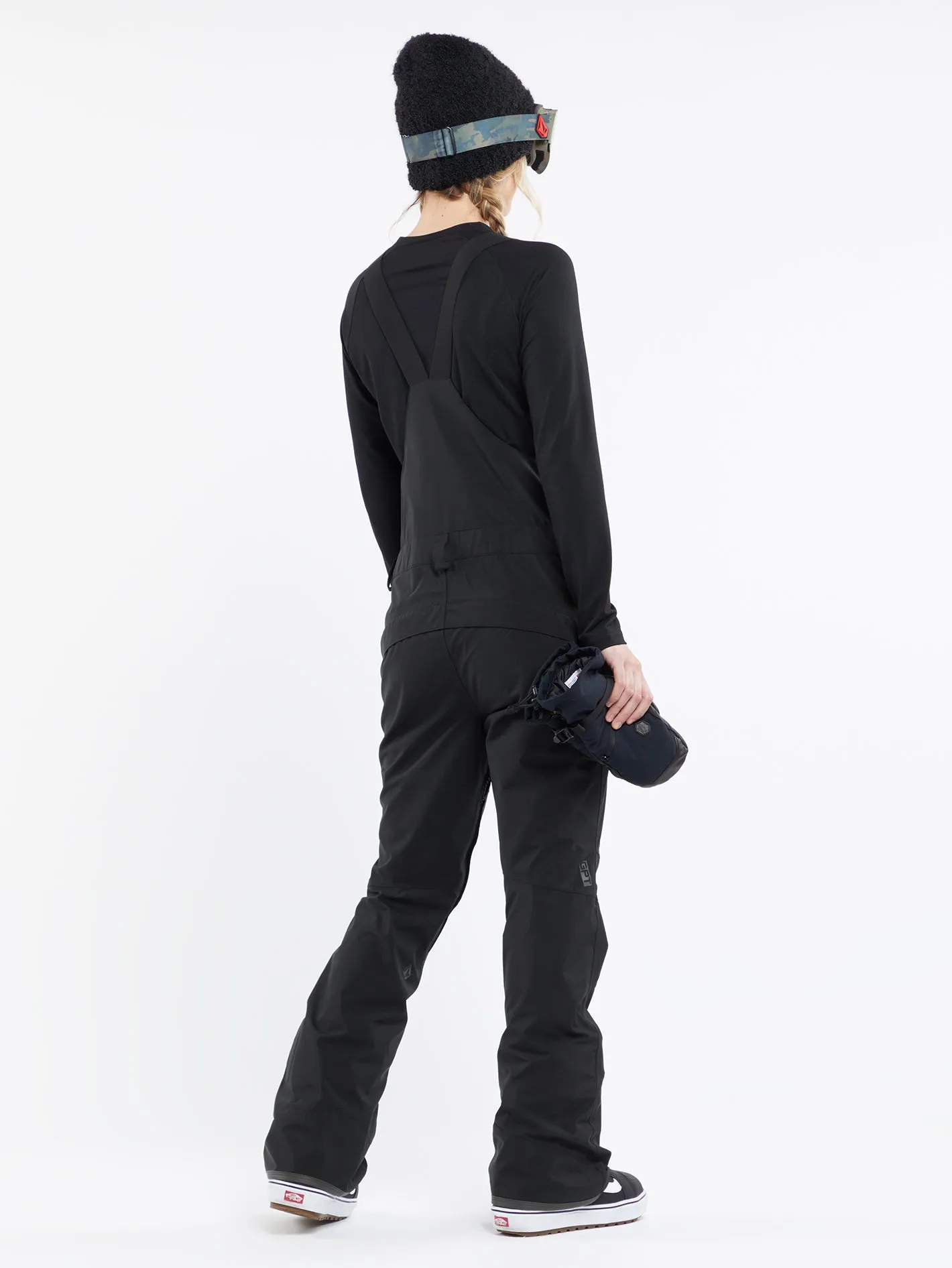 Womens Elm Stretch Gore Bib Overalls - Black