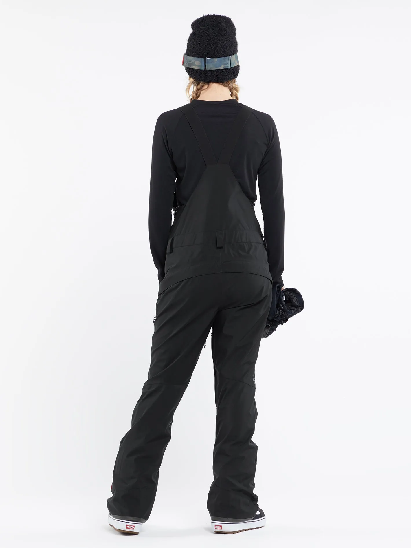 Womens Elm Stretch Gore Bib Overalls - Black