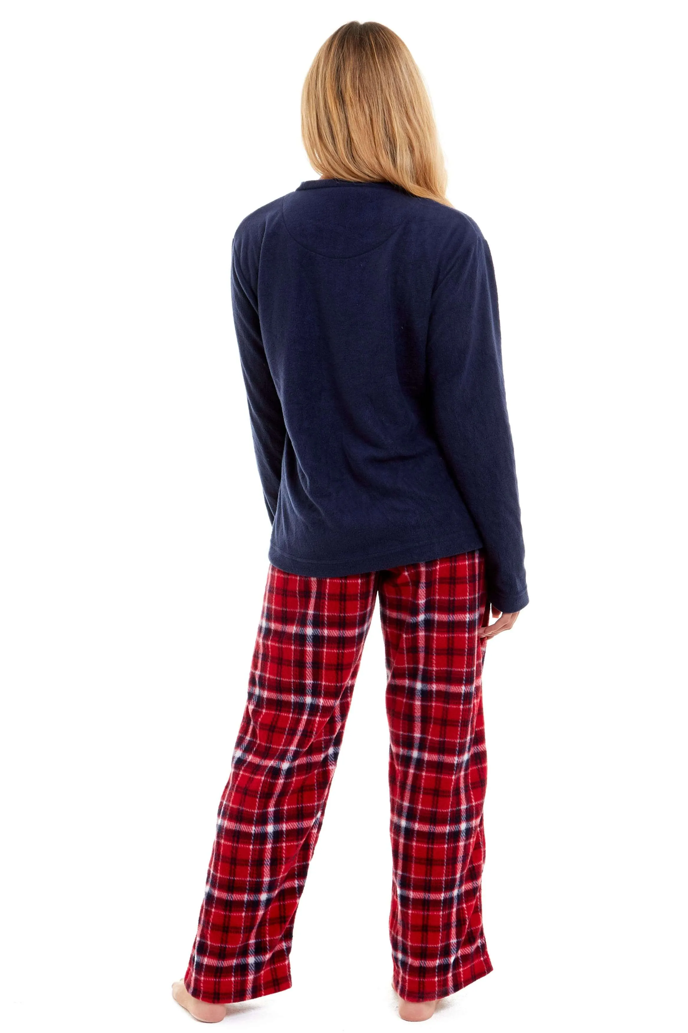 Women's Super Soft Polar Bear Fleece Pyjama Set Hooded Top Elasticated Pants Winter Loungewear Warm Durable Sleepwear by Daisy Dreamer