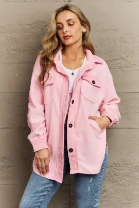Zenana Give Me Warmth Oversized Fleece Shacket